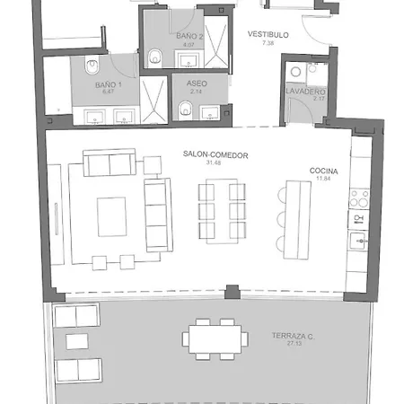 Apartament Gelijkvloers 3 Slaapkamer 'thetis' *